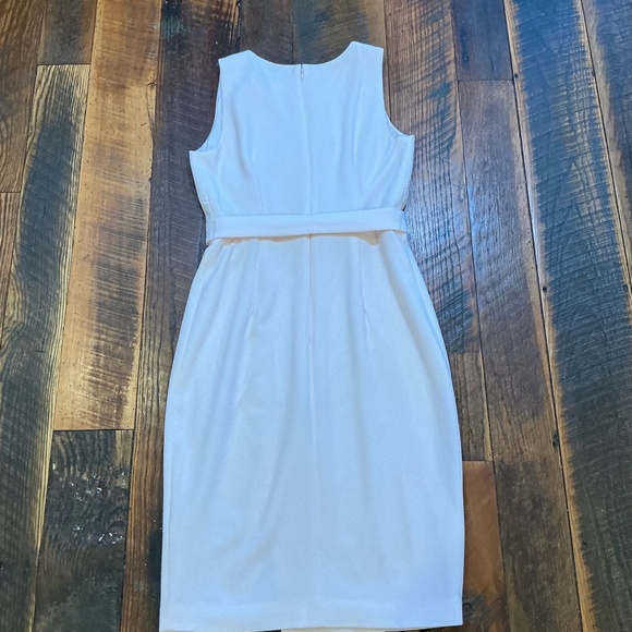 White House Black Market Blush Pink Belted Sheath Dress Size 4 - Picture 7 of 12